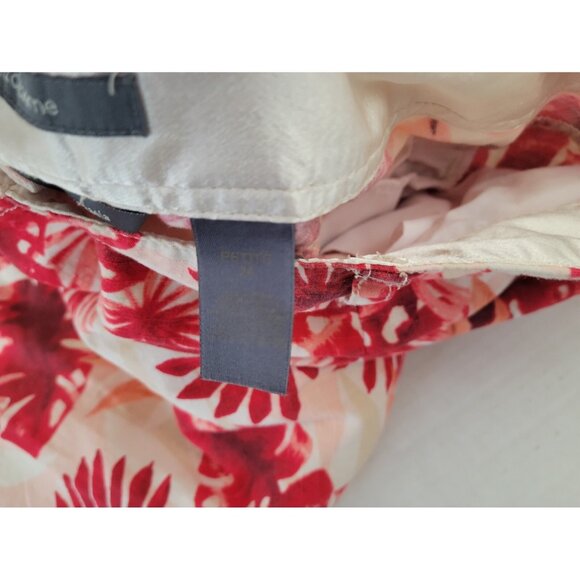 Liz Claiborne Women Pants 24P Plus Petite Michaela Capri Red Floral FLO72XE - Picture 9 of 9